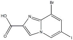 8-Bromo-6-iodo-imidazo[1,2-a]pyridine-2-carboxylic acid Struktur