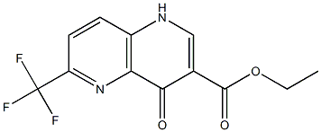 4-Oxo-6-trifluoromethyl-1,4-dihydro-[1,5]naphthyridine-3-carboxylic acid ethyl ester Struktur