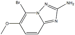 5-Bromo-6-methoxy-[1,2,4]triazolo[1,5-a]pyridin-2-ylamine Struktur