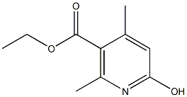 6-Hydroxy-2,4-dimethyl-nicotinic acid ethyl ester Struktur