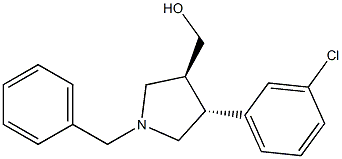 ((3S,4R)-1-benzyl-4-(3-chlorophenyl)pyrrolidin-3-yl)methanol Struktur