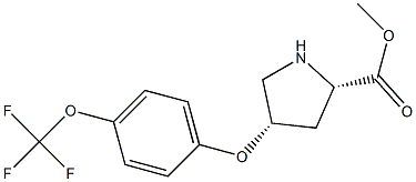 (2S,4S)-methyl 4-(4-(trifluoromethoxy)phenoxy)pyrrolidine-2-carboxylate Struktur