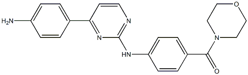 (4-(4-(4-aminophenyl)pyrimidin-2-ylamino)phenyl)(morpholino)methanone Struktur