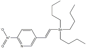 (E)-2-nitro-5-(2-(tributylstannyl)vinyl)pyridine Struktur