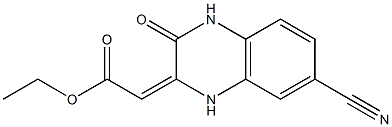 (E)-ethyl 2-(7-cyano-3-oxo-3,4-dihydroquinoxalin-2(1H)-ylidene)acetate Struktur