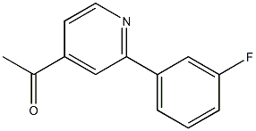 1-(2-(3-fluorophenyl)pyridin-4-yl)ethanone Struktur