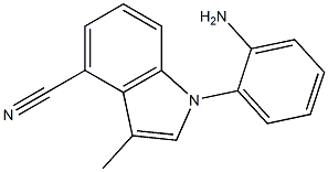 1-(2-aminophenyl)-3-methyl-1H-indole-4-carbonitrile Struktur