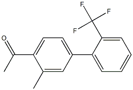 1-(3-methyl-2'-(trifluoromethyl)biphenyl-4-yl)ethanone Struktur