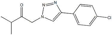 1-(4-(4-chlorophenyl)-1H-1,2,3-triazol-1-yl)-3-methylbutan-2-one Struktur