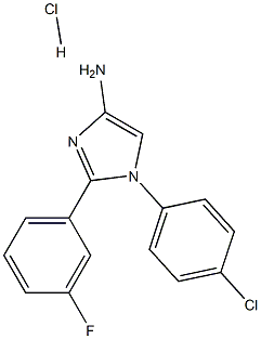 1-(4-chlorophenyl)-2-(3-fluorophenyl)-1H-imidazol-4-amine hydrochloride Struktur