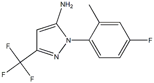 1-(4-fluoro-2-methylphenyl)-3-(trifluoromethyl)-1H-pyrazol-5-amine Struktur