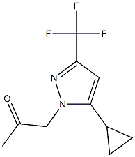 1-(5-cyclopropyl-3-(trifluoromethyl)-1H-pyrazol-1-yl)propan-2-one Struktur