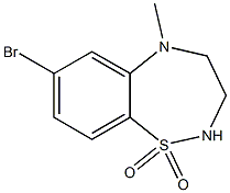 1,1-dioxy-7-bromo-5-methyl-2,3,4,5-tetrahydrobenzo[f][1,2,5]thiadiazepine Struktur