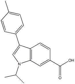 1-isopropyl-3-p-tolyl-1H-indole-6-carboxylic acid Struktur