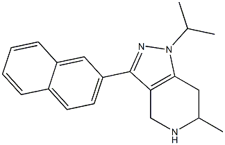 1-isopropyl-6-methyl-3-(naphthalen-2-yl)-4,5,6,7-tetrahydro-1H-pyrazolo[4,3-c]pyridine Struktur