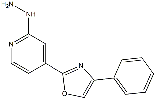 2-(2-hydrazinylpyridin-4-yl)-4-phenyloxazole Struktur