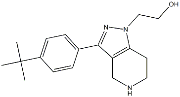 2-(3-(4-tert-butylphenyl)-4,5,6,7-tetrahydro-1H-pyrazolo[4,3-c]pyridin-1-yl)ethanol Struktur