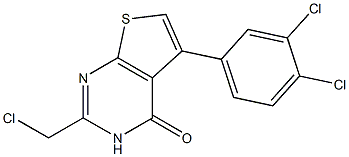 2-(chloromethyl)-5-(3,4-dichlorophenyl)thieno[2,3-d]pyrimidin-4(3H)-one Struktur