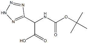 2-(tert-butoxycarbonylamino)-2-(2H-tetrazol-5-yl)acetic acid Struktur