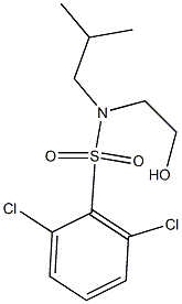 2,6-dichloro-N-(2-hydroxyethyl)-N-isobutylbenzenesulfonamide Struktur