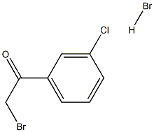 2-bromo-1-(3-chlorophenyl)ethanone hydrobromide Struktur