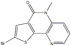 2-bromo-5-methylthieno[3,2-c][1,5]naphthyridin-4(5H)-one Struktur