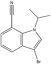 3-bromo-1-isopropyl-1H-indole-7-carbonitrile Struktur