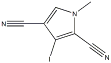 3-iodo-1-methyl-1H-pyrrole-2,4-dicarbonitrile Struktur