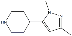 4-(1,3-dimethyl-1H-pyrazol-5-yl)piperidine Struktur