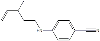 4-(3-methylpent-4-enylamino)benzonitrile Struktur