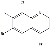 4,6-dibromo-8-chloro-7-methylquinoline Struktur