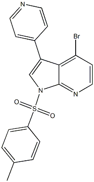 4-bromo-3-(pyridin-4-yl)-1-tosyl-1H-pyrrolo[2,3-b]pyridine Structure