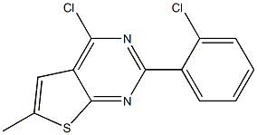 4-chloro-2-(2-chlorophenyl)-6-methylthieno[2,3-d]pyrimidine Struktur