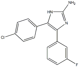 5-(4-chlorophenyl)-4-(3-fluorophenyl)-1H-imidazol-2-amine Struktur