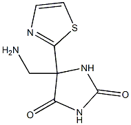 5-(aminomethyl)-5-(thiazol-2-yl)imidazolidine-2,4-dione Struktur