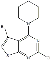 5-bromo-2-chloro-4-(piperidin-1-yl)thieno[2,3-d]pyrimidine Struktur