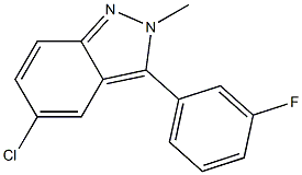 5-chloro-3-(3-fluorophenyl)-2-methyl-2H-indazole Struktur