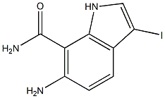 6-amino-3-iodo-1H-indole-7-carboxamide Struktur