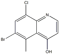 6-bromo-8-chloro-5-methylquinolin-4-ol Struktur