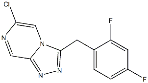 6-chloro-3-(2,4-difluorobenzyl)-[1,2,4]triazolo[4,3-a]pyrazine Struktur