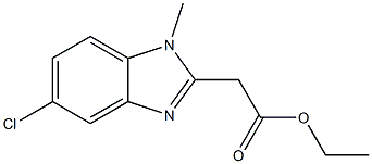 ethyl 2-(5-chloro-1-methyl-1H-benzo[d]imidazol-2-yl)acetate Struktur