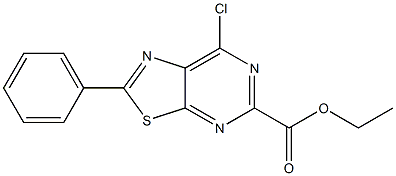 ethyl 7-chloro-2-phenylthiazolo[5,4-d]pyrimidine-5-carboxylate Struktur