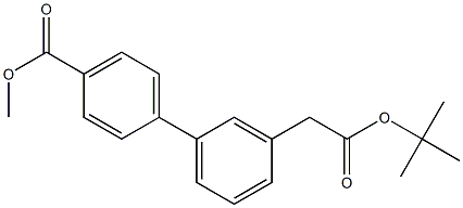 methyl 3'-(2-tert-butoxy-2-oxoethyl)biphenyl-4-carboxylate Struktur