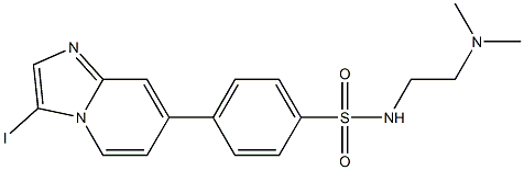 N-(2-(dimethylamino)ethyl)-4-(3-iodoimidazo[1,2-a]pyridin-7-yl)benzenesulfonamide Struktur