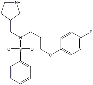 N-(3-(4-fluorophenoxy)propyl)-N-(pyrrolidin-3-ylmethyl)benzenesulfonamide Struktur