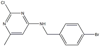 N-(4-bromobenzyl)-2-chloro-6-methylpyrimidin-4-amine Struktur