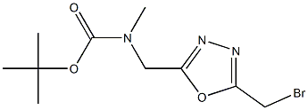 tert-butyl (5-(bromomethyl)-1,3,4-oxadiazol-2-yl)methyl(methyl)carbamate Struktur