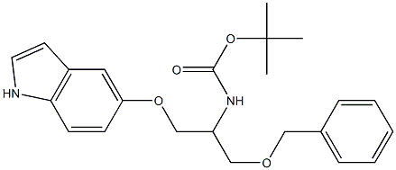 tert-butyl 1-(1H-indol-5-yloxy)-3-(benzyloxy)propan-2-ylcarbamate Struktur