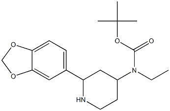 tert-butyl 2-(benzo[d][1,3]dioxol-5-yl)ethyl(piperidin-4-yl)carbamate Struktur