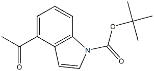 tert-butyl 4-acetyl-1H-indole-1-carboxylate Struktur